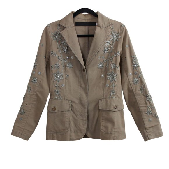 Votre Nom Jeans Beaded Embroidered Blazer Jacket - Picture 2 of 16